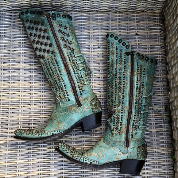 Double D Ranch Killa Flag Boots 9.5 Cowboy Lane - Picture 4 of 16